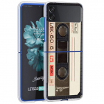 Magnetraadio lindi kasseti&uuml;mbris Samsung Galaxy Z Flip 4 5g l&auml;bipaistev k&otilde;va mobiiltelefoni kate Zflip Clear PC Luxury Coque Samsung Z Flip4 5G