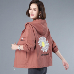 Uus s&uuml;gisene naiste jope kapuutsiga tuulejakk pikkade varrukatega topid vabaaja mantlid naiste jakk lahtised &uuml;ler&otilde;ivad pommijoped M