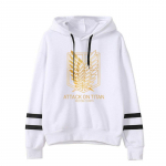 Anime Figure Attack on Titan Printed kapuutsid Mood Puuvillane pikkade varrukatega Pullover Vabaaja kapuutsiga dressipluusid Sport Jooksus&auml;rk XS must