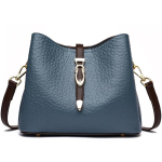 Kvaliteetne nahast &auml;mbriga naiste kott stiilse disainiga Stiilne ja praktiline &otilde;lakott kaasaegsetele naistele Crossbody kott (20cm<Max Length<30cm) sinine