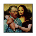 Naljakad abstraktsed Van Goghi ja Mona Lisa l&otilde;uendimaalid Maalid Plakatid Prindib seinapildid elutoa seinakaunistuseks Cuadros 20X20cm Unframed