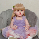 55 cm Reborn Dolls Silikoonist kogu kehaga Bebe Reborn Reallista Armas printsess, v&auml;ikelaps saab vannim&auml;nguasjad lastele s&uuml;nnip&auml;evakingitus