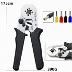 Mini-t&uuml;&uuml;pi reguleeritav p&otilde;rkega ruudukujuline traadiga kaabli tang 0,25-10,0 mm2 (AWG23-7) Kaabli otsa varrukad Ferrel Crimper Only Plier