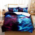 Wolf mustriga voodipesu tekikate Minu magamistoa voodipesu tekikate ja padjap&uuml;&uuml;r AU King, &uuml;he-/kaheinimesevoodi t&auml;issuuruses koduriietus Baby 100x135cm