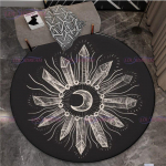 Satanic Goat gooti punk Pentagram &uuml;mmargune vaip libisemiskindel uksematt p&otilde;rand &otilde;udus kuradi vaip elutoa matid n&otilde;ia &uuml;mmargune vaip 120cm