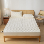 Veekindel sojaoa madratsipadja kaitsev mugav voodilina Nahas&otilde;bralik vastupidav voodikate Lestavastane lina (Ilma padjap&uuml;&uuml;rita) 100cmx200cm valge