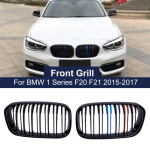 Esipamperi iluv&otilde;re Neeruv&otilde;red Kahe ribaga BMW 1. seeriale F20 F21 LCI 120i 2015- L&auml;ikiv must M-v&auml;rvi auto black