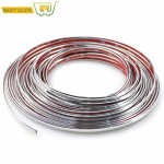 Ukseakna peegli kere vormimisriba kleebis kaunistus kaane kaunistus kaitse PVC 3M 6 mm auto stiil kroom dekoratiivne