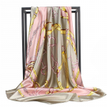 Kvaliteetsed luksuslikud siidist sallid peapael Sallid kaelasall naistele kett siidist sall naiste dekoratiivne sall 90*90cm（Muslim hijab） punane