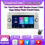 Android autoraadio multimeediumipleier Stereo 2 DIN For Ford Focus 2007 Mondeo S-max C MAX Kuga Galaxy Fiesta Transit Fusion Carplay BT GPS Wifi 2+32GB 1+16GB must