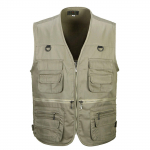 Meeste hingav v&auml;livest mitme taskuga, varrukateta ja vastupidav jope, telkimine, kalap&uuml;&uuml;k, jahindus, fotograafia vest XXXXL khaki