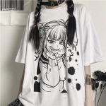 Naiste T-s&auml;rk Harajuku Sleeve S&auml;rk Naljakas Retro T-s&auml;rk Streetwear Oversize Aksessuaarid Brandy Album Camisas Anime Tr&uuml;kitud Riided M valge