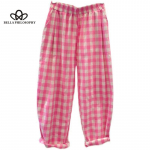 Uued naiste roosad p&uuml;ksid kevad-s&uuml;gis Vintage ruuduline k&otilde;rge v&ouml;&ouml;kohaga mood p&uuml;ksid, naiselikud elegantsed p&uuml;ksid. M