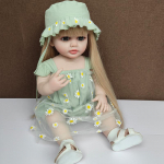 55 cm elutruud Reborn Dolls Silikoonist keha Vin&uuml;&uuml;lnukk Pikajuukseline T&uuml;druk Vasts&uuml;ndinud Beebi Betty Printsess Beebit&uuml;druku Nukk Kingitused Lapsele