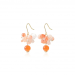Pinkdudu Fashion Oranžist Akr&uuml;&uuml;list Lilledest K&otilde;rvar&otilde;ngad Romantiline Sweet Imitation Pearl Retro V&auml;rskete Puuviljade K&otilde;rvar&otilde;ngas Naistele PD1495 Orange oranž