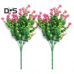 2 tk kunstlilled kauakestvad eluj&otilde;ulised realistlikud kunsttaimed koduaia v&auml;likaunistamiseks valge