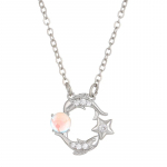 1-osaline Kaheteistk&uuml;mnest t&auml;htkujust kaelakee ripats Lihtne naiste moekujundus, stiil armas &uuml;mmargune tsirkoonist helmestest kaelakee ehted kingitused