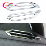 Color My Life 2tk ABS Chrome Sisekonditsioneeri &otilde;hutusventiiliga Sequins Kleebis Peugeot 2008 208 2013 - 2017