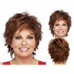 L&uuml;hikesed parukad Lokkis naiste naturaalne parukas tukkidega S&uuml;nteetilised blondid pruunid juuksed kost&uuml;&uuml;m Igap&auml;evaseks kasutamiseks m&otilde;eldud parukas naistele kuumakindel parukas kuldpruun v&auml;rv