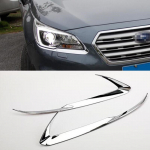 Car styling ABS Chrome Front Head Light Eyelid Cover Trim 2pcs For Subaru Outback 2015 2016 2017 Car Foglight Bezel