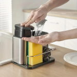 1 tk seebi dosaator k&ouml;&ouml;givalamu jaoks, 3-in-1 &scaron;vammihoidja k&ouml;&ouml;givalamu jaoks, roostevabast terasest k&ouml;&ouml;givalamu organiseerija kandiku t&uuml;hjendusrest