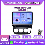 10-tolline Honda CR-V CRV 1995&ndash;2001 jaoks koos nupunupuga autoraadio Multimeedia Carplay 2D stereoheli Android Video 2+32GB