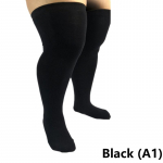 Suures suuruses elastsed sokid &uuml;le p&otilde;lve Suurem&otilde;&otilde;dulised reie-k&otilde;rged sokid Pluss pikad sokid XXXL Naiste sokid s&auml;&auml;resoojendajad Black (A1)