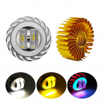 Auto mootorratas 8000LM esitule LED Angel Devil Eyes esitulede projektori objektiiv kaug-/l&auml;hitulede strobo-kohtvalgusti DRL kahekordne halolamp FHL 1piece