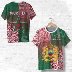 Tessffeli must Ajalugu Aafrika Maakond Maroko Lipp H&otilde;imut&auml;toveering 3DPrint Meeste/naiste suvised unisex vabaaja l&uuml;hikeste varrukatega T-s&auml;rgid A6 4XL