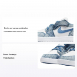 Air Jordan 1 Low ALT PS Pestaud teksari Laste tossud Valge Hollandi-sinine DM8948-100 28