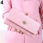 Naiste kroon-rombi mustriga kunstnahast siduriga rahakott, pikk rahakott lilla