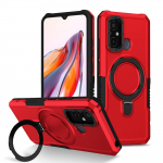 KEYSION P&otilde;rutuskindel &uuml;mbris Redmi 12C 10A 9C 9A 9T 9 Power Soft Silicone+PC Ring Stand telefoni tagakaas Xiaomi Redmi A1 A2 jaoks for Redmi 12C punane
