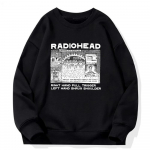 Radiohead dressipluus Rock Band Vintage Hip Hop Unisex/naiste pusad Unisex muusikaf&auml;nnid Print pikkade varrukatega pulloverid Graafilised r&otilde;ivad L