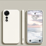 jaoks OPPO A18 A38 4G vedel silikoonist &uuml;mbris, globaalne versioon, kogu korpusega kaamera kaitse&uuml;mbris, ruudukujuline kate, silikoon OPPO A38 valge