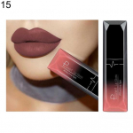 Kauakestev vedel huulepulk matt niisutav t&auml;iustatud huulel&auml;ige huuleglasuur Glitter matt viimistlusega huulemeik huulepulk naiste seksikas ilu kosmeetika 15#