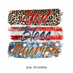 Kiri Laigud God Bless America T-s&auml;rk Parches Ropa Heat Press Aplikeeritud isetehtud kapuutsid Riided Kleebised isetegemise tarvikud plaaster