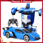 2,4 GHz kaugjuhtimispult Transforming Car RC auto deformatsioonitantsu funktsiooniga lastele Lahe sinine