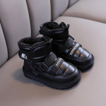 Laste veekindlad lumesaapad poistele Talvised libisemisvastased soojad puuvillased kingad Laste pl&uuml;&uuml;sist kingad 21 must