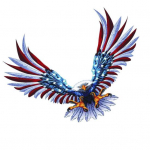 4 tk/komplekti Flying Eagle autokleebis USA lipu automaatne peegeldav veokileebise sisekujundus