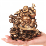 1 tk Naerva Buddha kuju Kodukaunistus Hiina feng shui vaigust rikkuse jumala draakonkilpkonna skulptuur S