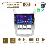 Icreative Renault Logan Sanderole 2009-2015 Dacia Dusterile 2010-2017 Lada Largusele 2012-2020 Nupunupp autole Android Carplay 2+32GB 2+32GB