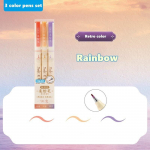 3tk uus retrov&auml;rviline marker joonistuspliiatsite komplekt, pehme pintsliots Originaalne disain kalligraafia kirjad maalid