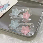 Armas roosa sinine t&auml;ht Pentagrami juukseklambrid, tudengit&uuml;drukud, magus v&otilde;lu, armas juuksen&otilde;ela esteetika Y2K juuste aksessuaarid naistele