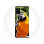 Samsung Galaxy A41 Case Macaws Parrot Orange Green