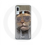 Naljaka fotokapuutsiga &uuml;mbris Samsung Galaxy A30 Cat jaoks Animals
