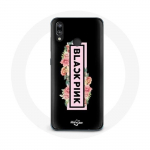 Coque pour Huawei P20 Lite Blackpink Groupe de K-pop Logo Noir Rose Fond Noir