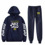 R&auml;ppar Juice Wrld Print S&uuml;gis/talv meeste/naiste puuvillane dressi&uuml;likond vabaaja kapuuts + p&uuml;ksid 2tk Komplektid T&auml;navar&otilde;ivad Unisex r&otilde;ivad S