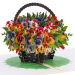 Lillekaart, v&auml;rviline lillekorvi kaart &uuml;mbrikuga, h&uuml;pikakna &otilde;nnitluskaart emadele Pulmad S&otilde;brap&auml;eva aastap&auml;eva s&uuml;nnip&auml;ev j&otilde;ulud mitmev&auml;rviline