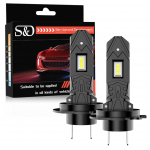 2tk H7 Led esitule pirnikomplekt Auto udutule pirnid 70W Canbus No Error 20000LM Juhtmeta auto esilatern 1: 1 minidioodi automaatvalgusti 6000K 12V