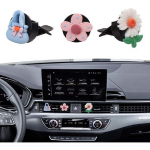 Car Interior Decoration, Cute Colorful Bow, Rainbow, Daisy Flowers Car Charm Air Vent Clips Accessories for Girls & Women (Daisies - 4Pcs) Daisies - 4Pcs